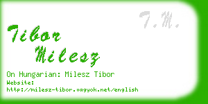 tibor milesz business card